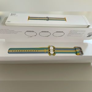 NEW! 38mm Apple iWatch band - Woven Nylon in Pollen w/ Stainless Steel Buckle
